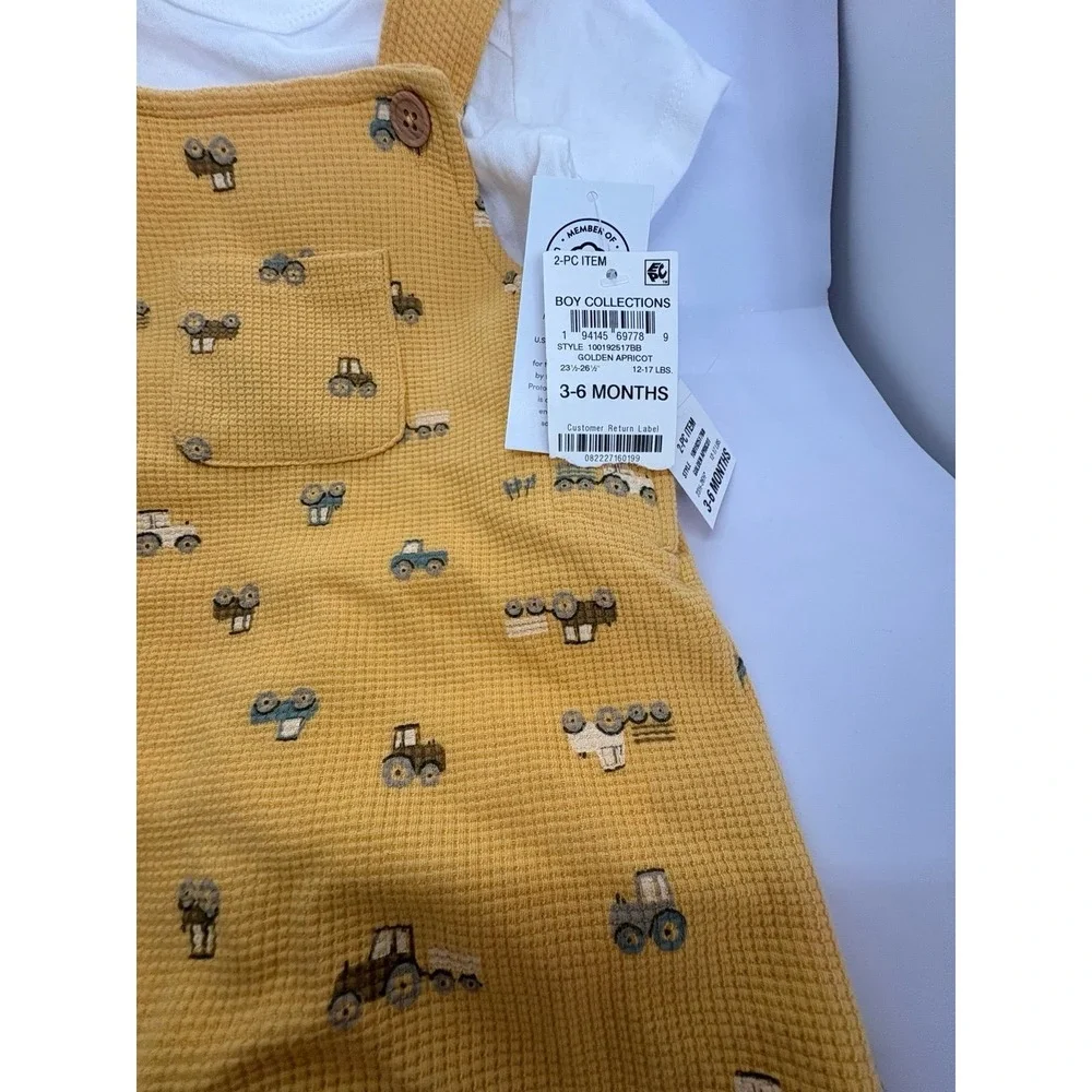 Baby boy size 3-6 months First Impressions Golden Apricot two piece construction